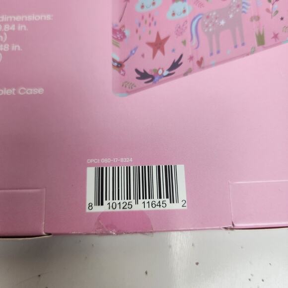 GEMS Kids Universal Pink Unicorn Themed Tablet Case Adjustable View Fits 7-11" - Picture 5 of 5